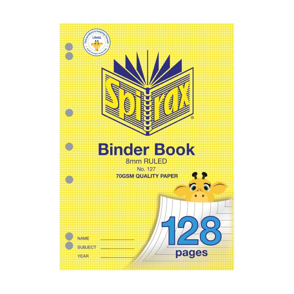 10PK Spirax 127 A4 Binder 70gsm School Writing Notebook 128 Pages