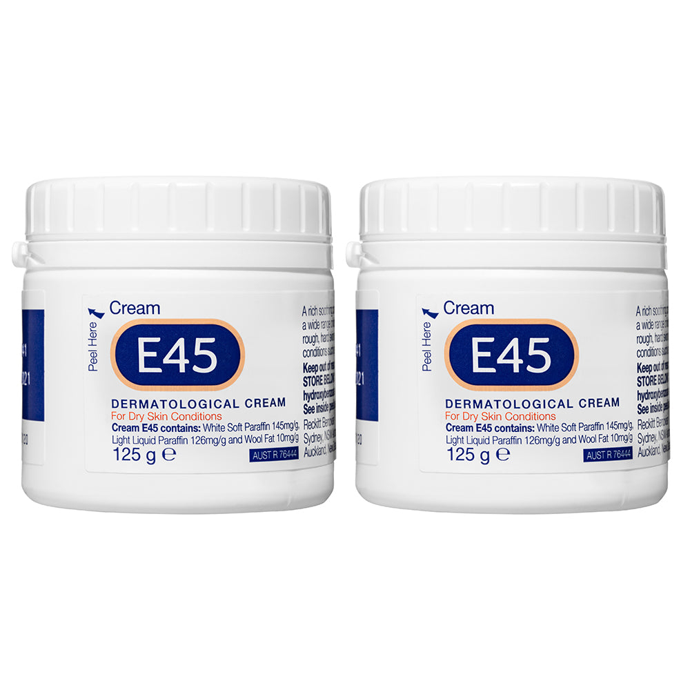2PK E45 Cream For Dry Skin Tub 125g