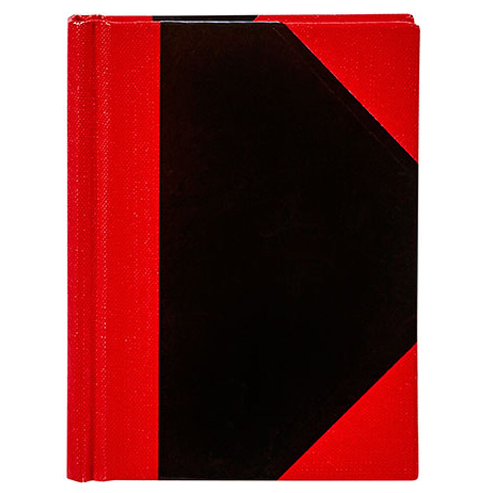 5PK Spirax A4 Writing Notebook 200-Pages Black/Red