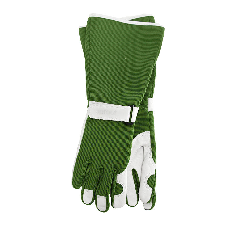 4pc Annabel Trends Sprout Long Sleeve Garden Hand Gloves - Olive