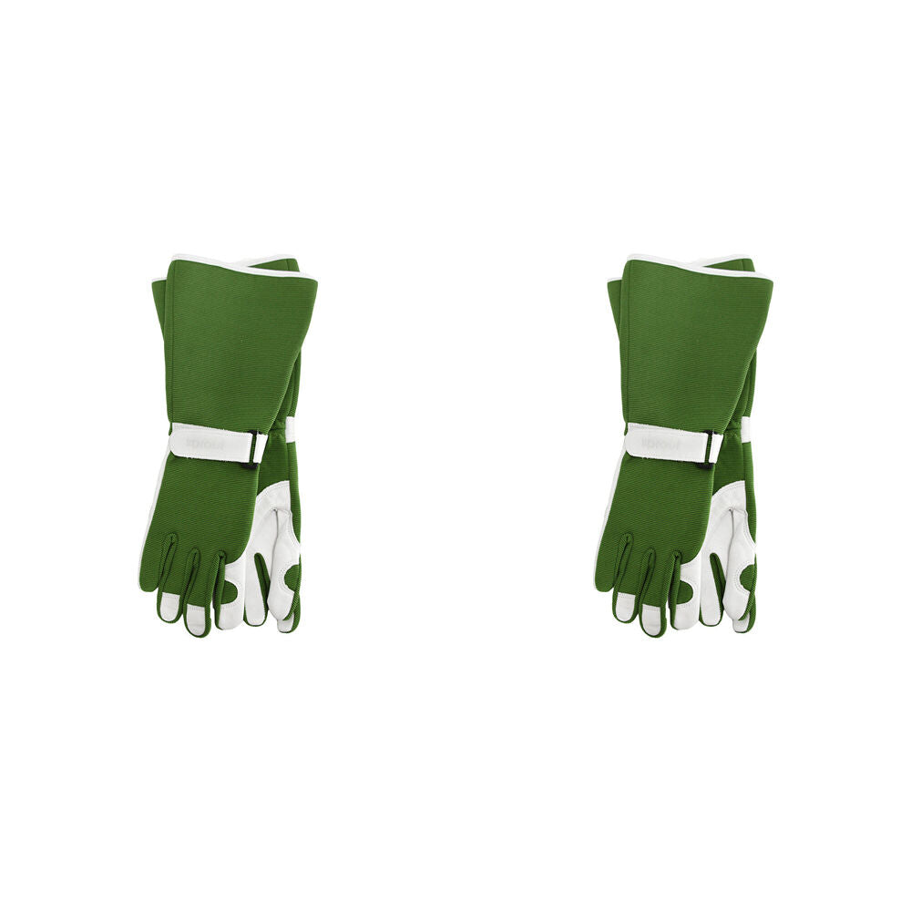 4pc Annabel Trends Sprout Long Sleeve Garden Hand Gloves - Olive