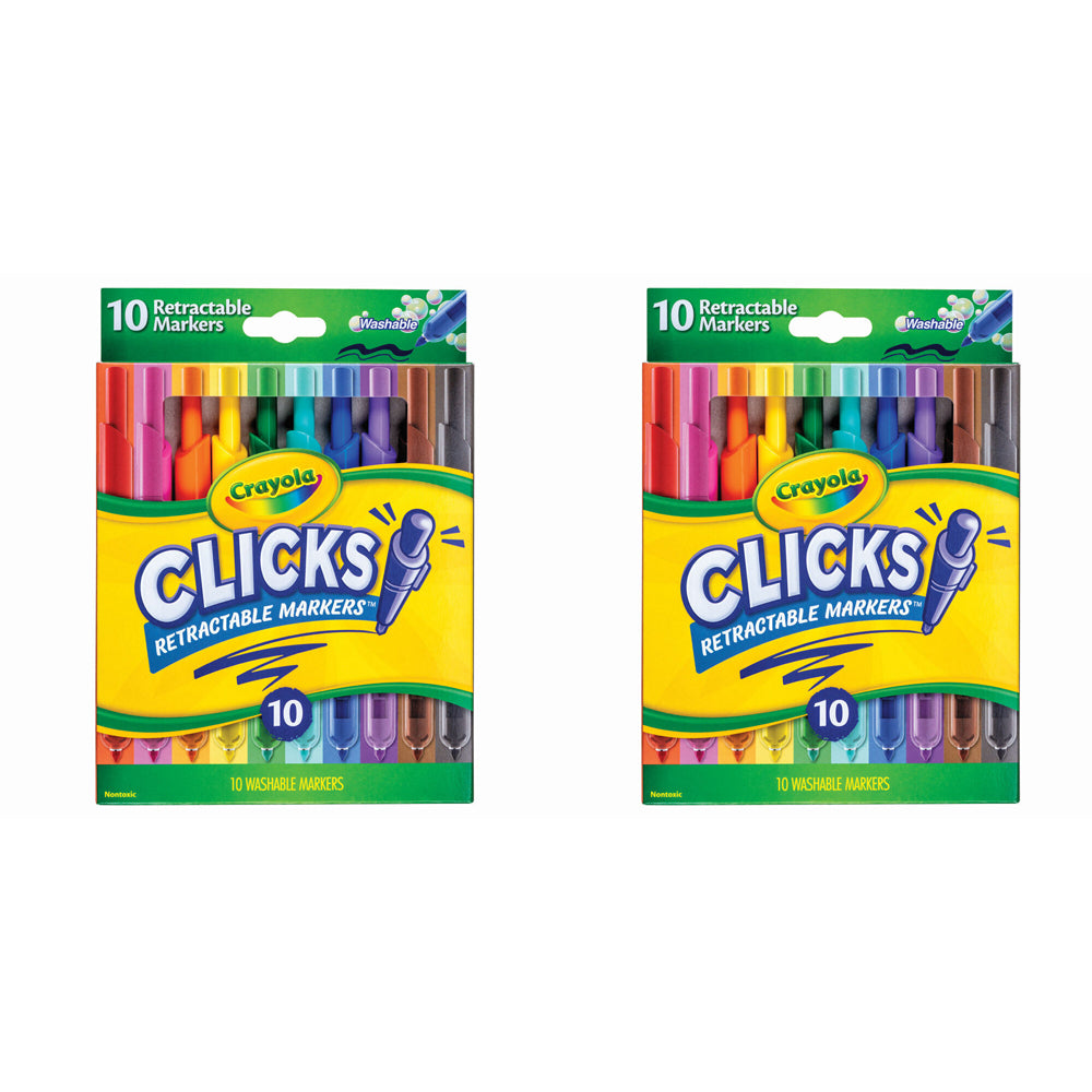 20pc Crayola Clicks Retractable Washable Markers 8+