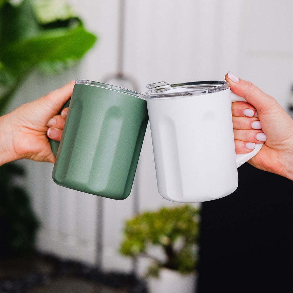 4PK Annabel Trends The Big Mug 470ml Double Walled Stainless Steel - Khaki