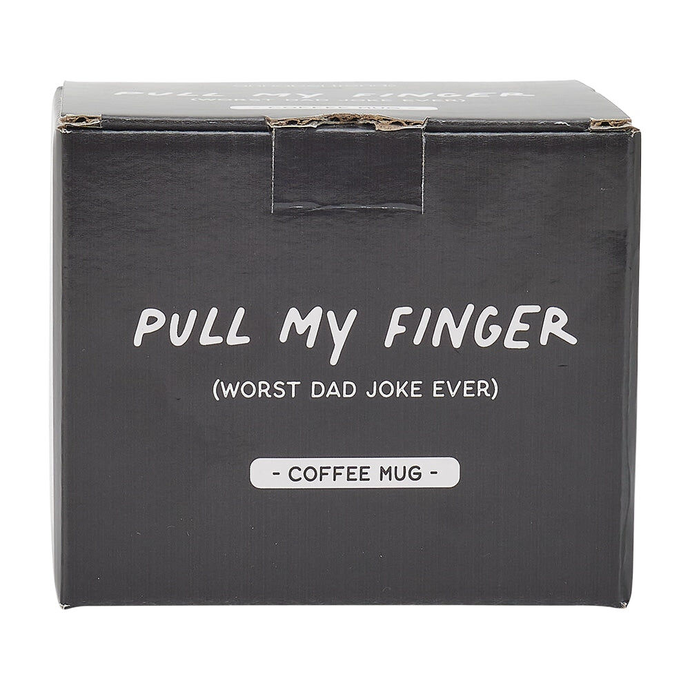 4PK Annabel Trends Coffee Mug Porcelain Pull My Finger w/ Handle 9cm - Black