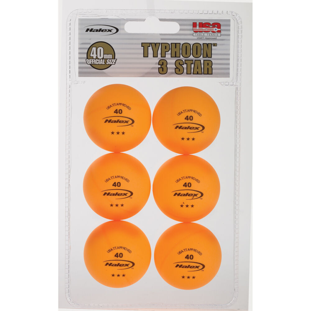 4x 6pc Regent Halex 3 Star Table Tennis Playing Balls 40mm Orange