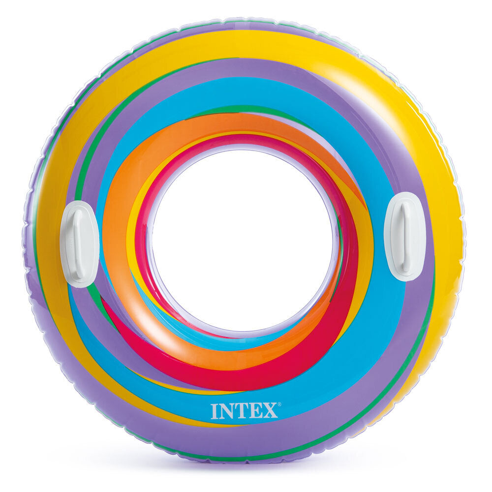 3x Intex 91cm Swirly Whirly Inflatable Tubes - Assorted