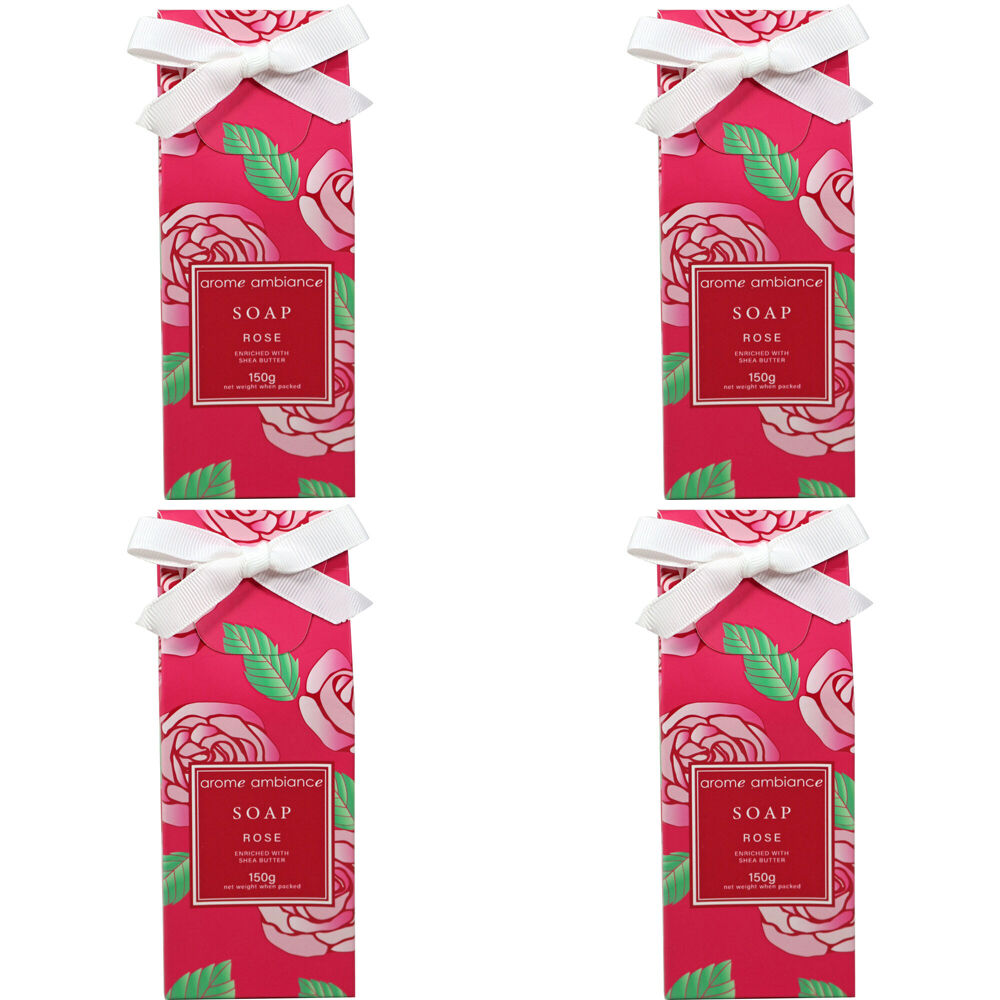 4PK Arome Ambiance Floral Garden Boxed Soap 150G - Rose