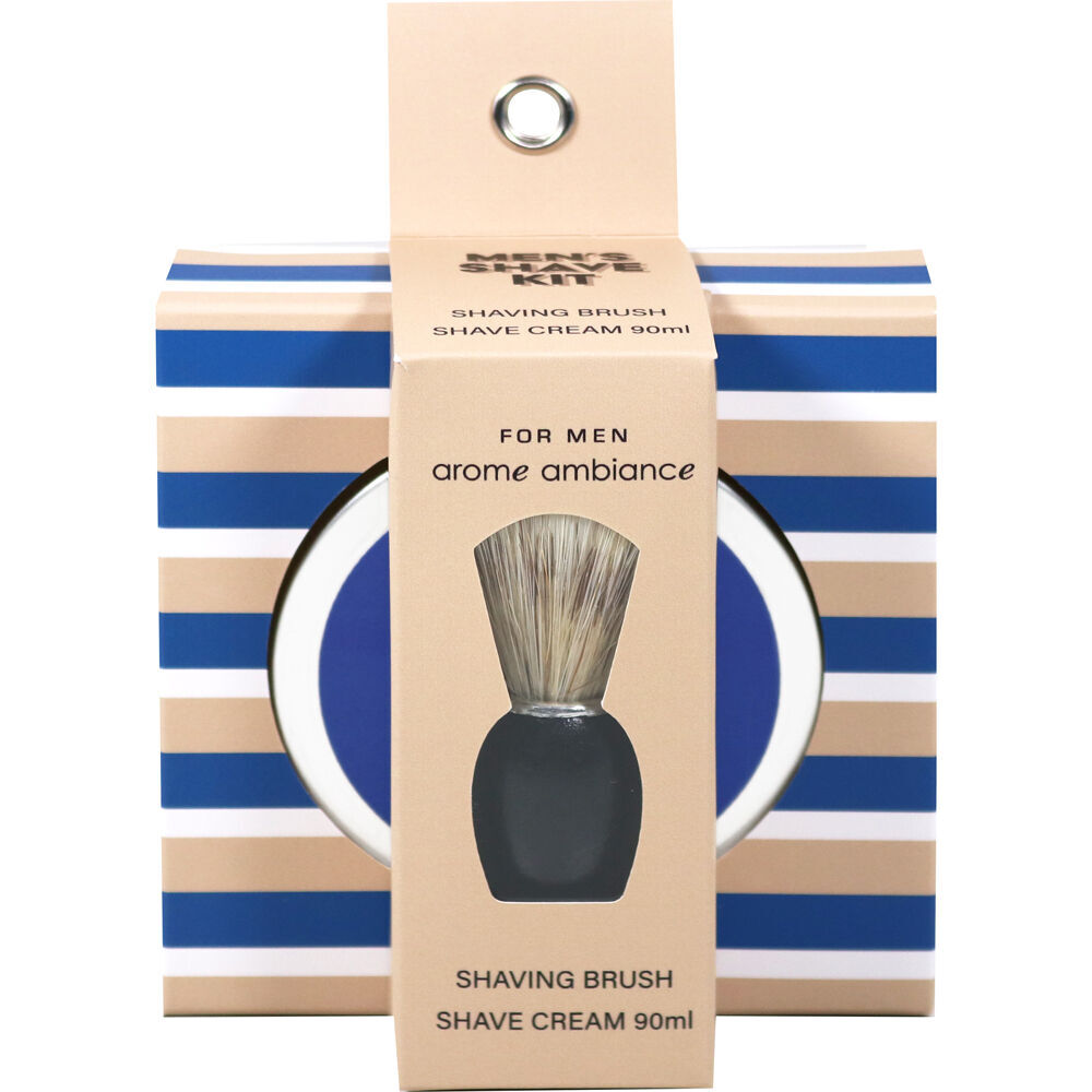 2PK Arome Ambiance Men's Shaving Brush/Shave Cream Kit