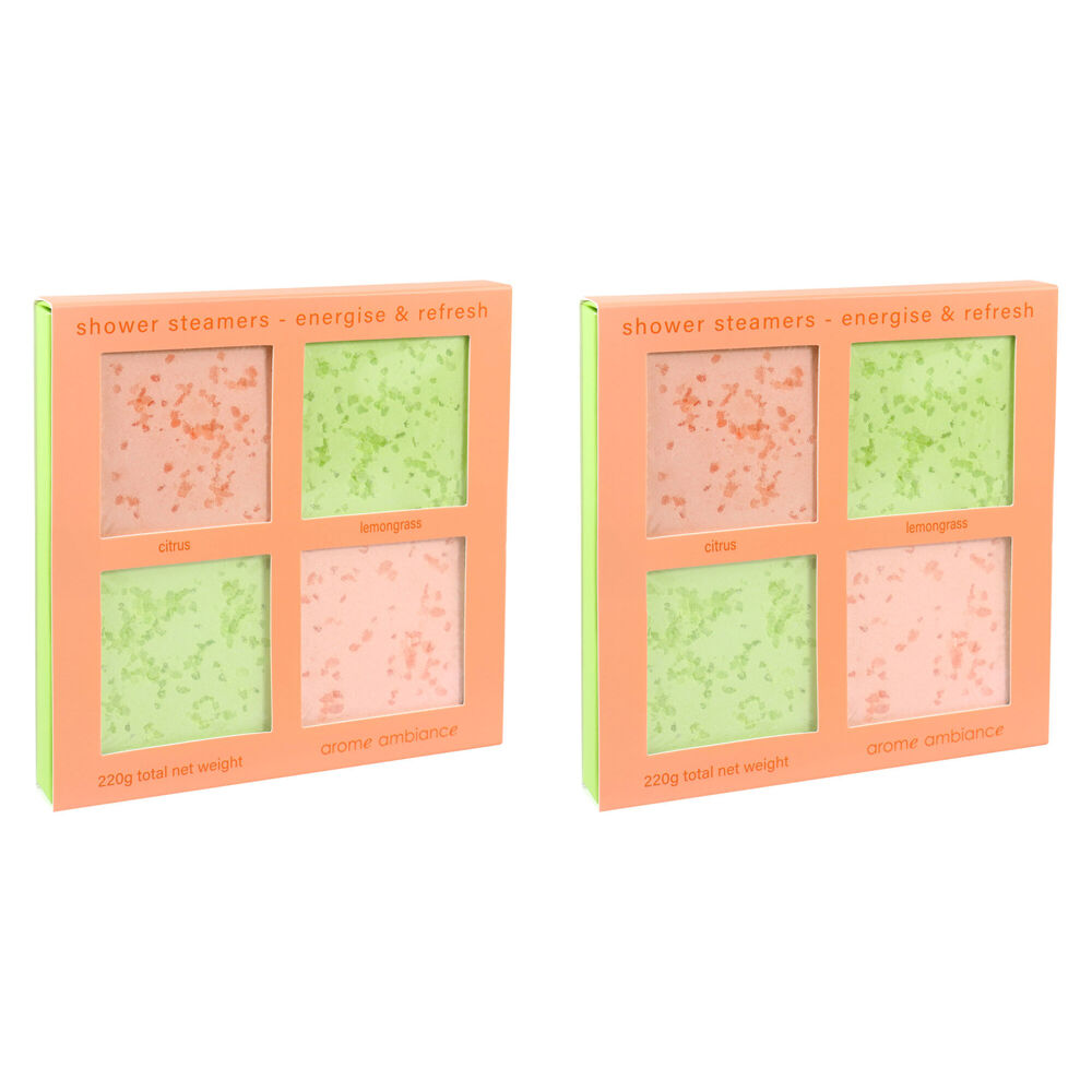 8pc Arome Ambiance Shower Steamers 55g - Energise & Refresh