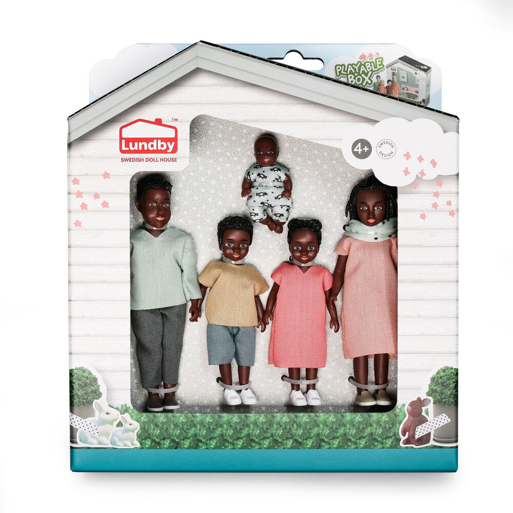 5pc Lundby Billie Family Doll Set 1:18 Kids Dollhouse Miniature Toy 18x21cm 3y+