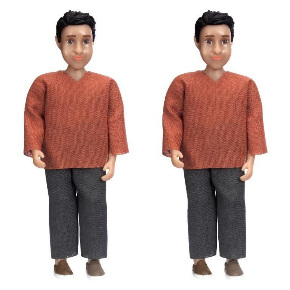 2PK Lundby Dolls House Jamie Dad 1:18 Miniature Figure Acessory Toy 3y+