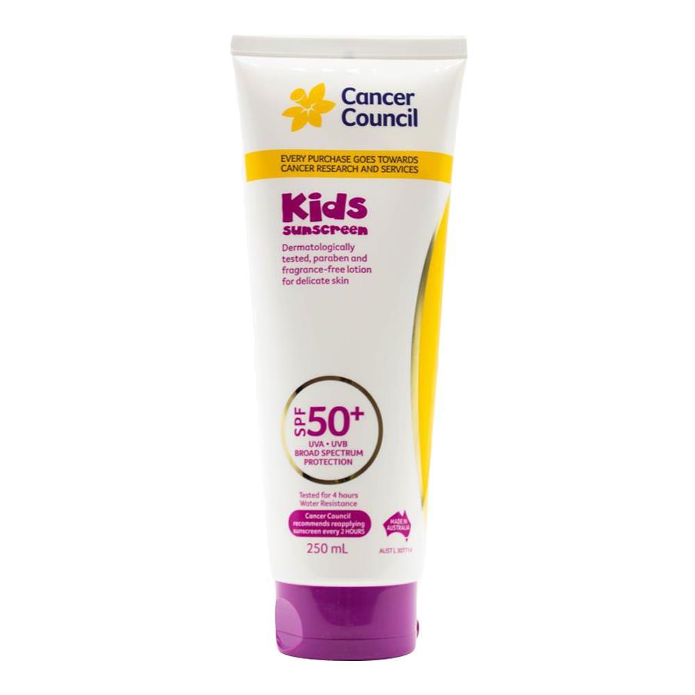 4PK Cancer Council 250ml Kids Sunscreen SPF50+ Body Lotion