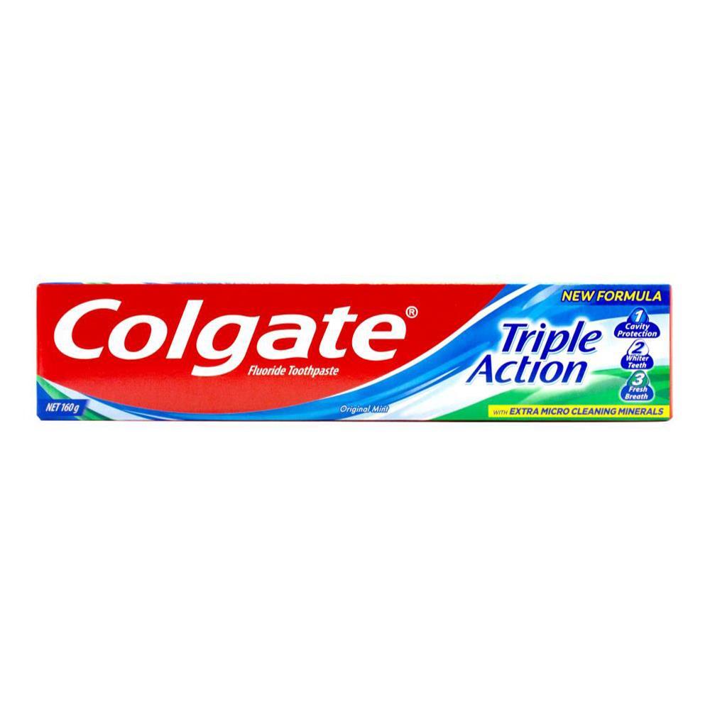 12PK Colgate 160g Flouride Toothpaste Tube Triple Action Original Mint
