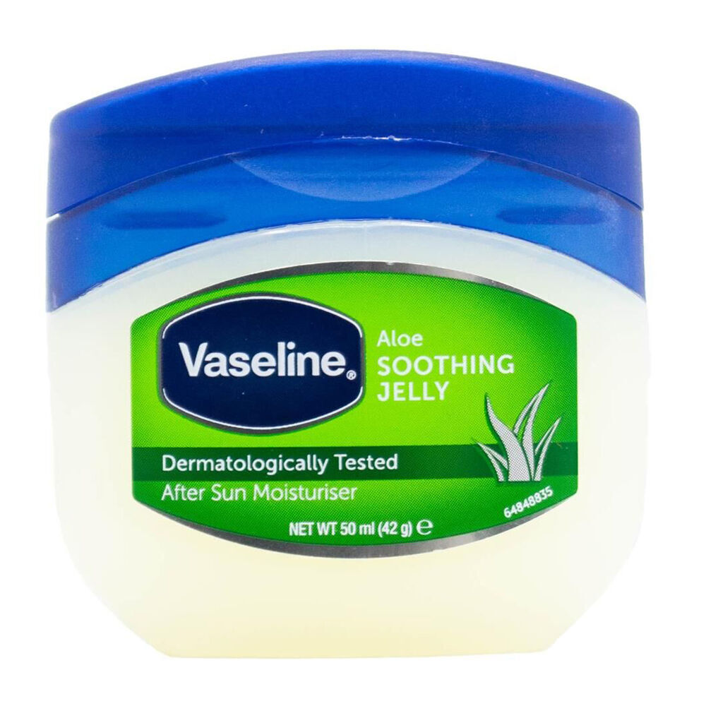 6PK Vaseline Aloe Soothing Jelly After Sun Moisturiser For All Skin Types 50ml
