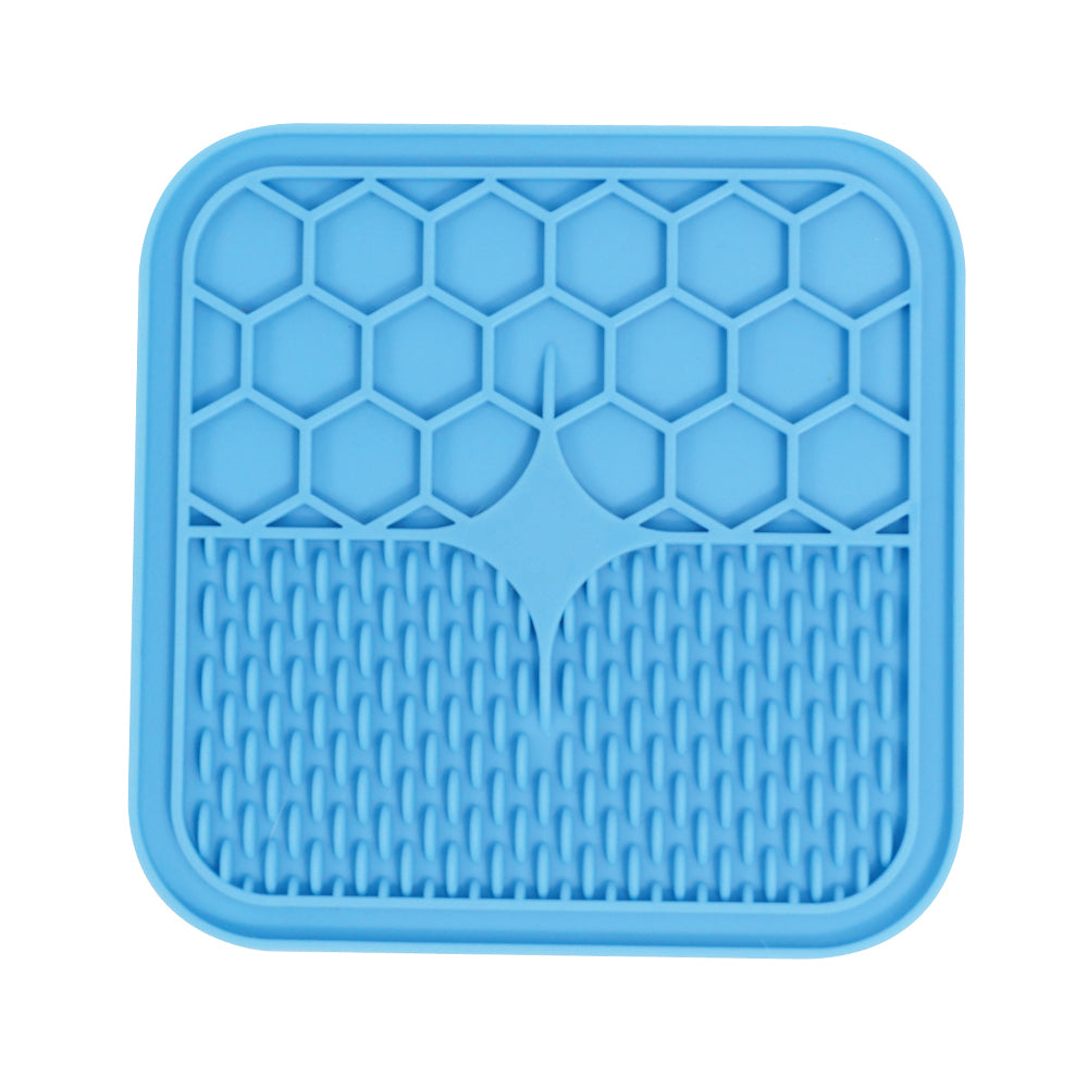 2x M-Pets Lecca 21cm Food Mat Cat/Dog Pet Pad Medium - Blue