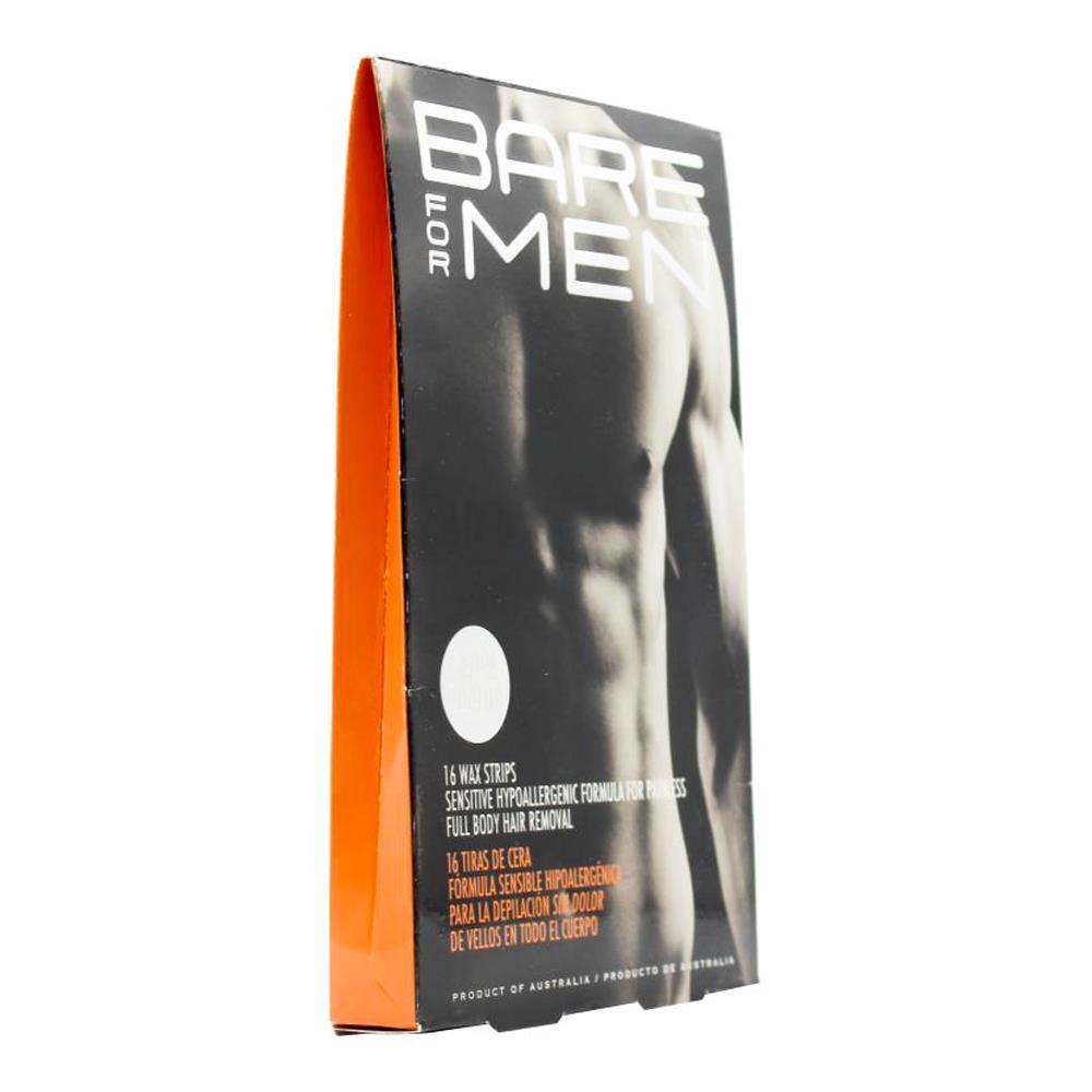 192pc Bare For Men Salon Quality Wax Strips Body Hair Removal