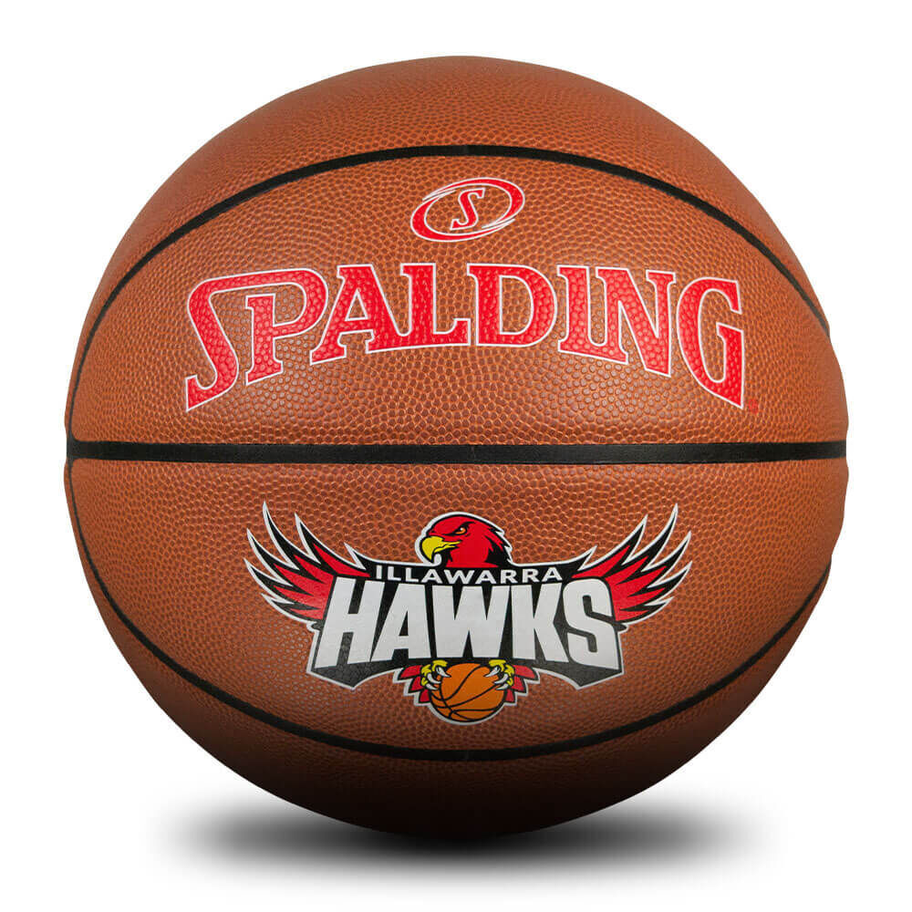 2PK Spalding NBL Team Series Indoor/Outdoor Basketball - Illawarra Hawks Size 7