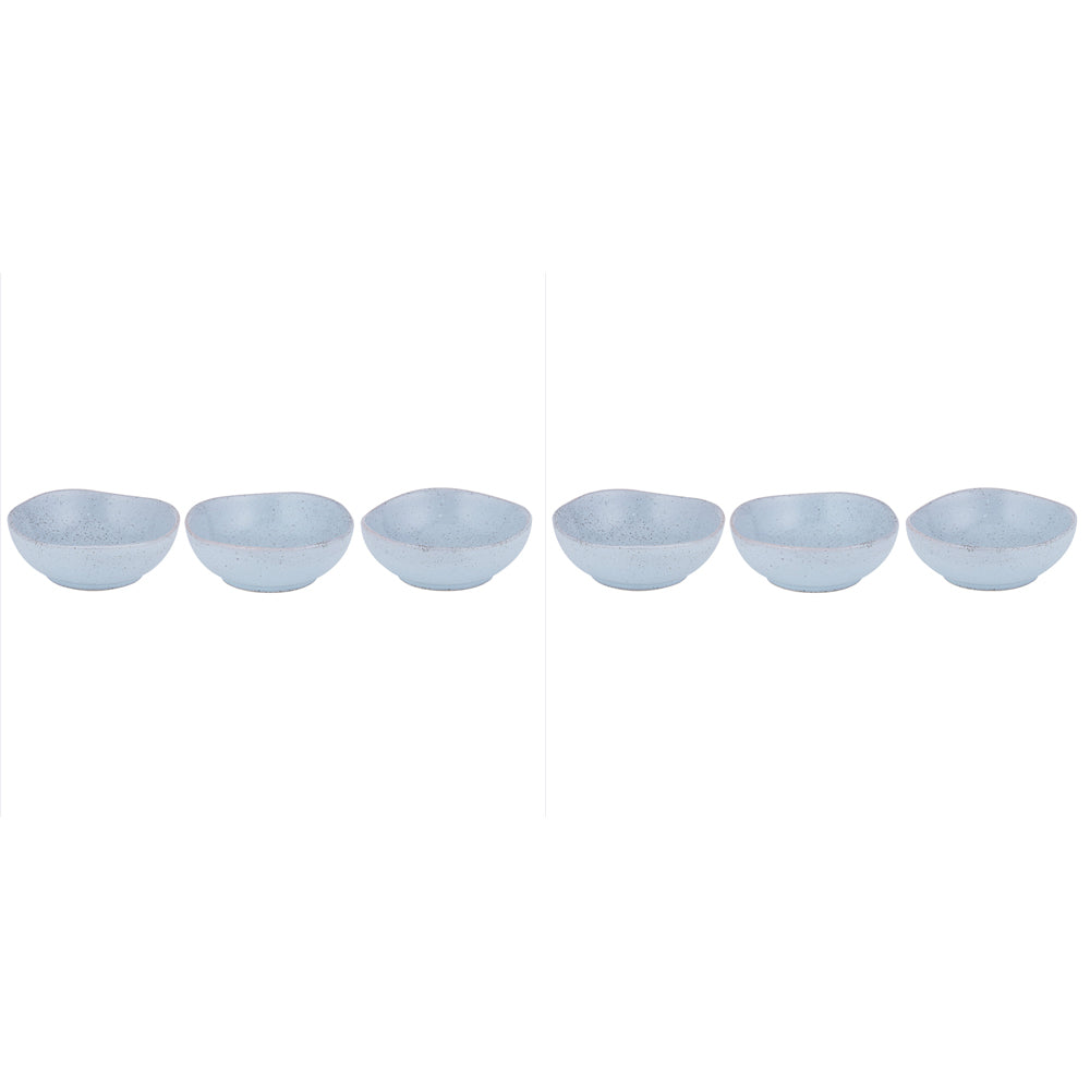2x 3pc Ladelle Artisan Mini Serving Bowl Set - Blue