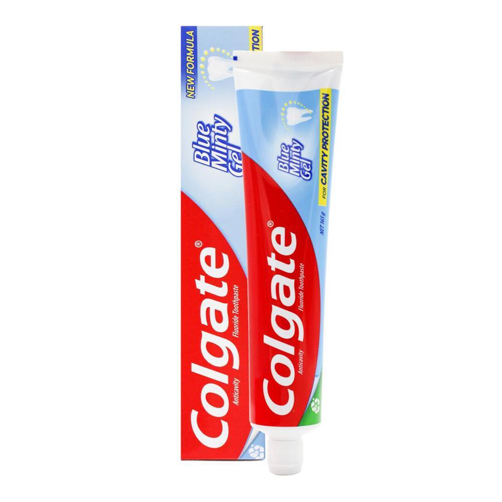 12PK Colgate 165g Fluoride Toothpaste Tube Blue Minty Gel