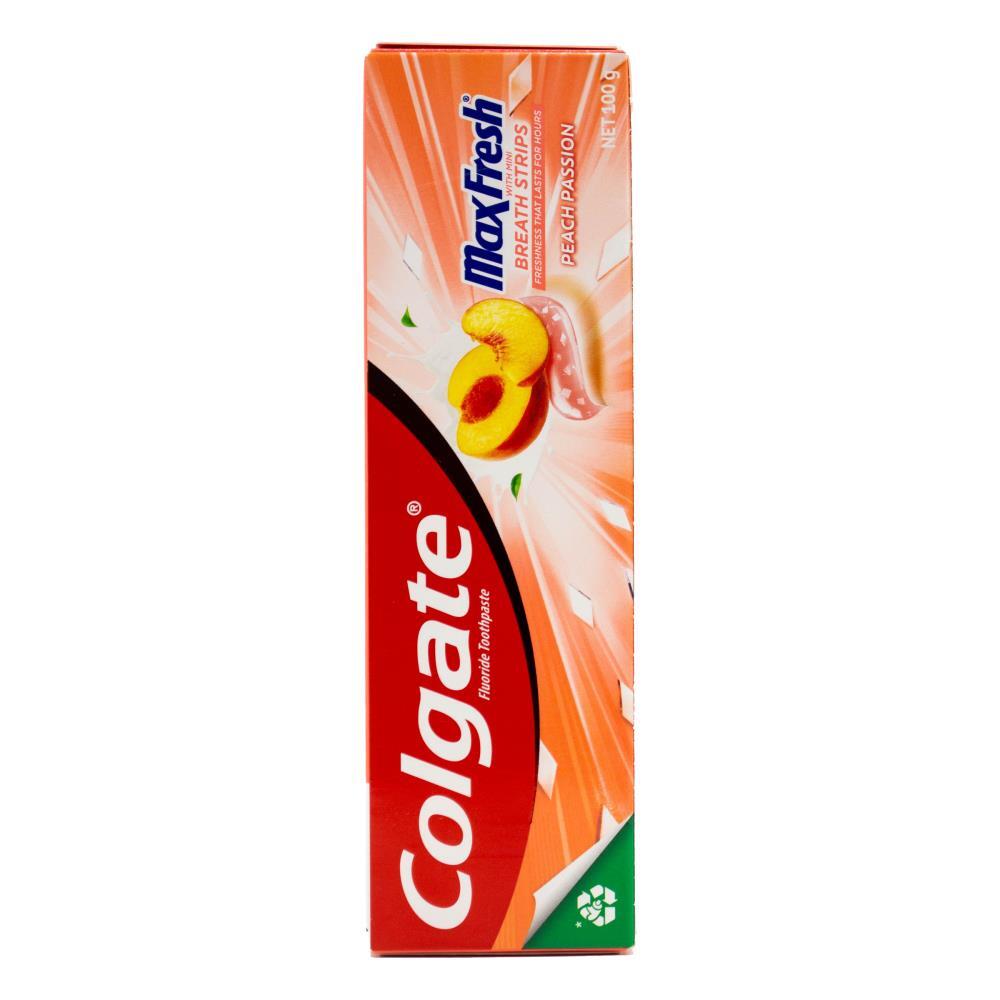 8PK Colgate 100g Toothpaste Max Fresh w/ Mini Breath Strips Peach Passion