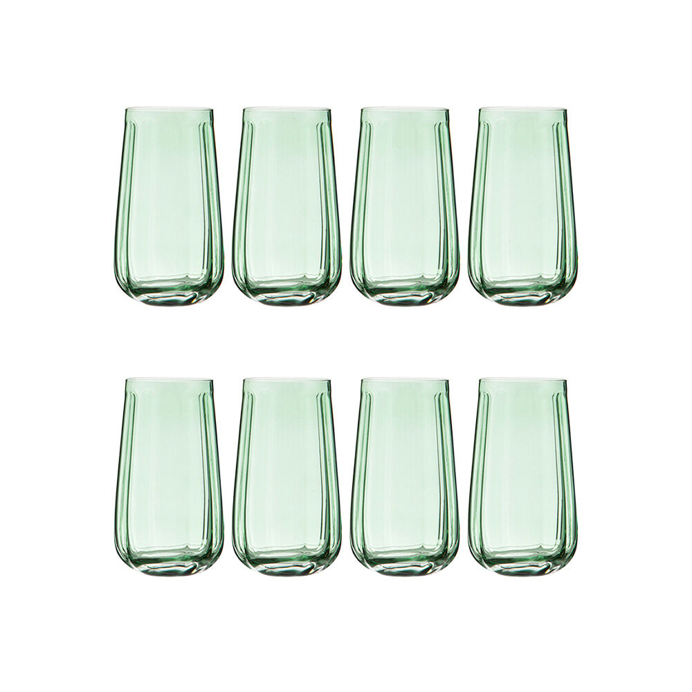 2x 4pc Ladelle Capri Mint Highball Tumbler 550ml Tall Drinking Glass Green