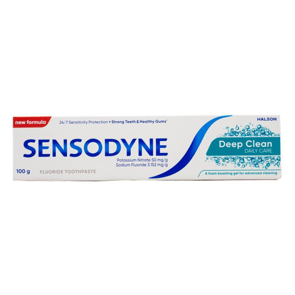 12PK Sensodyne Deep Clean Daily Care Fluoride Toothpaste 100g Sensitive Teeth