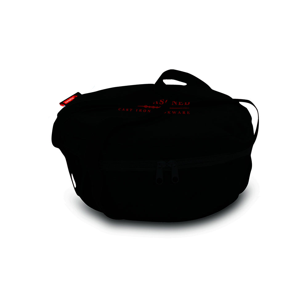 2PK Campfire 10-Quart 600D Storage Bag For Cast Iron Oven Cookware - Black