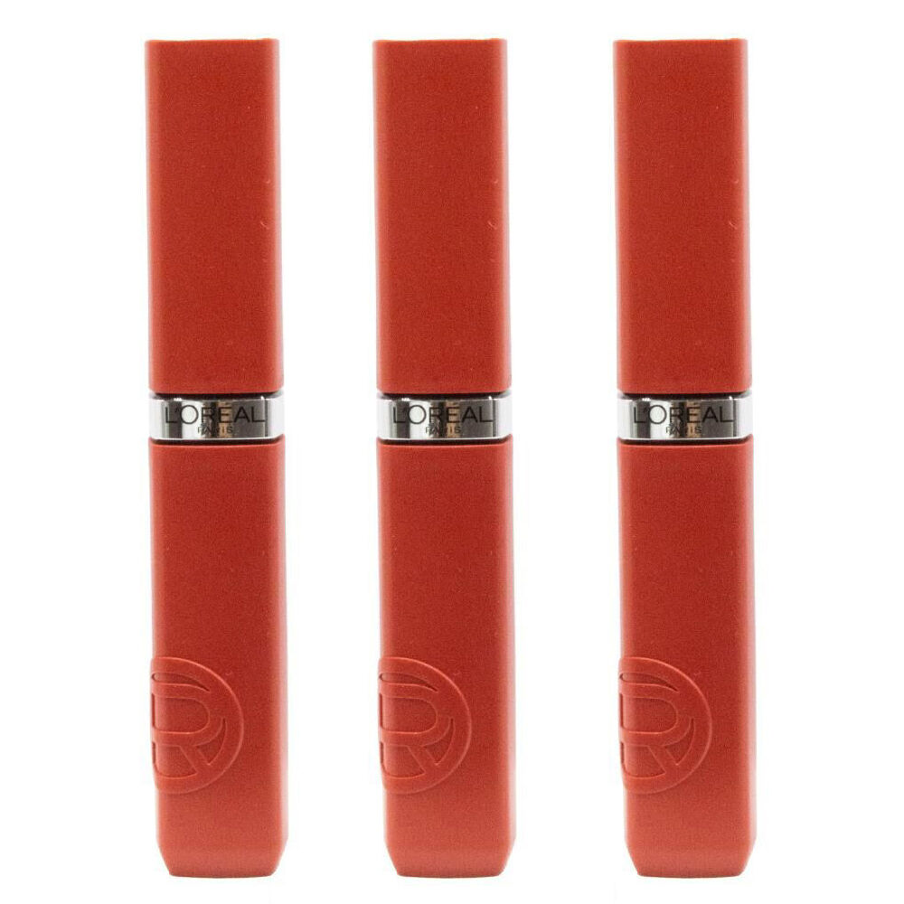 3PK Loreal Liquid Lipstick Matte Resistance 5ml Spill The Tea 400 Lip Makeup