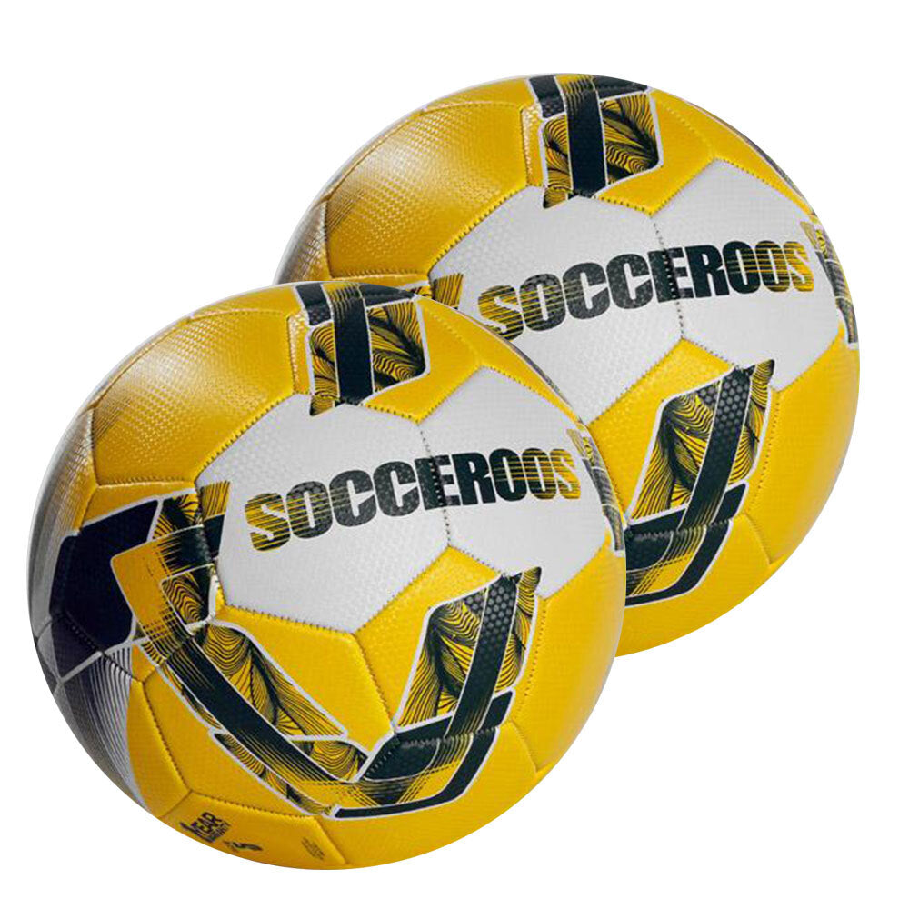 2x Heritage Socceroos Soccer Ball Size 5 (SOBL1503)