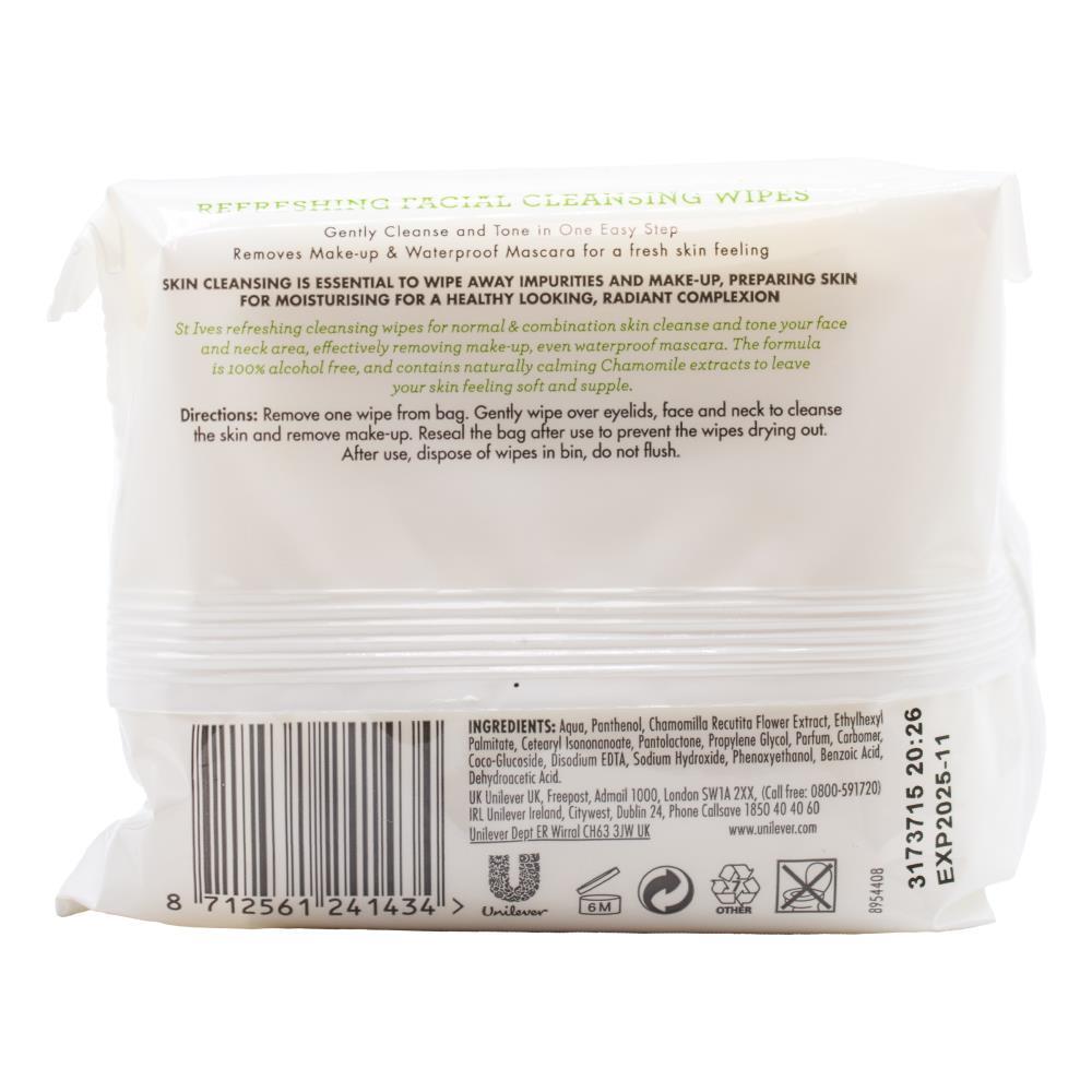 175pc St Ives Refreshing Facial Cleansing Wipes Normal & Combination Skin
