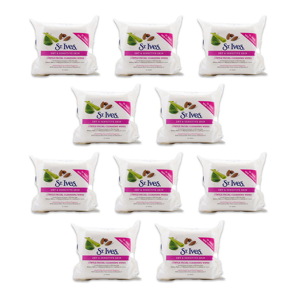 350pc St Ives Gentle Facial Cleansing Wipes For Dry & Sensitive Skin