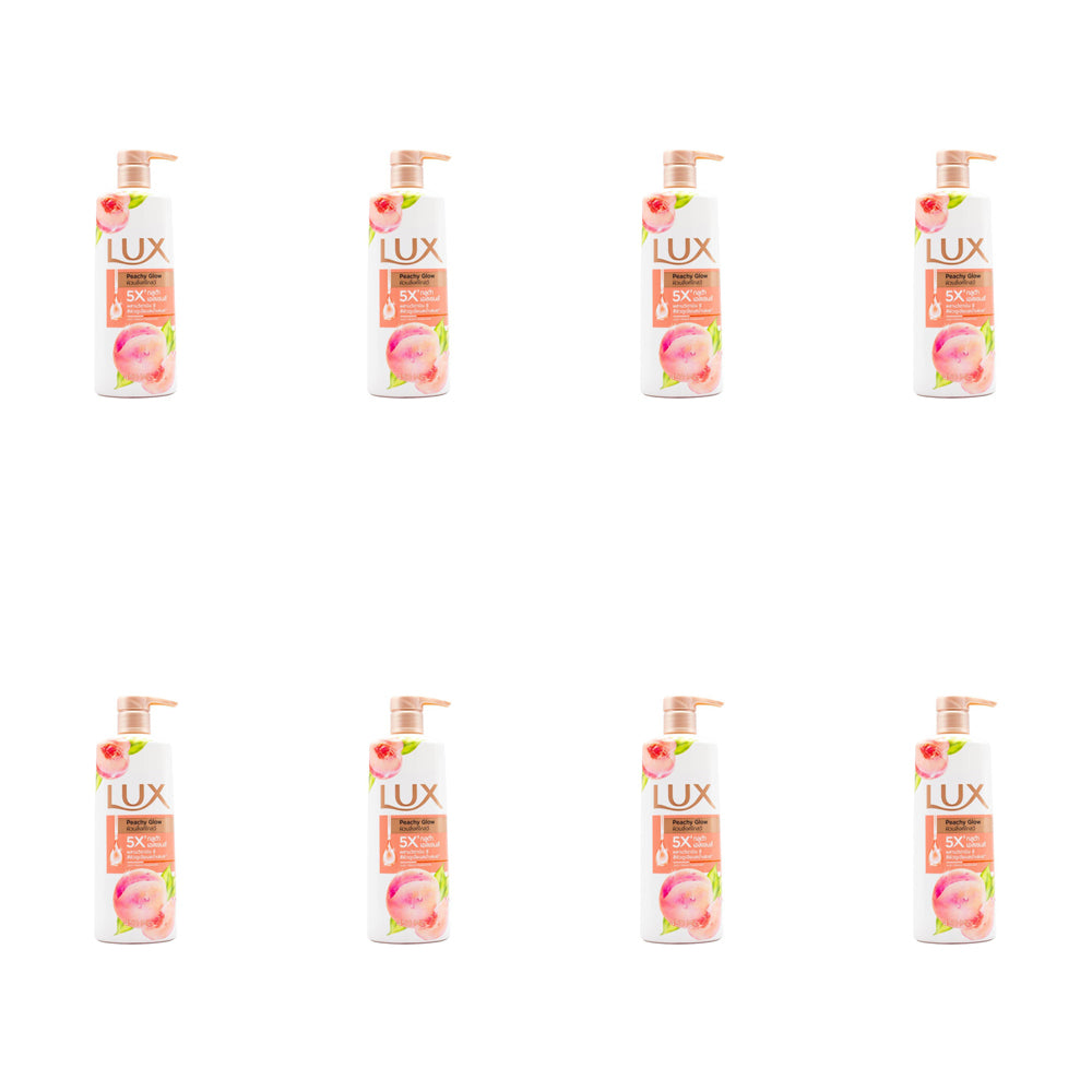 8PK Lux 500ml Body Wash Bath Soap Peachy Glow Juicy Peach Scent