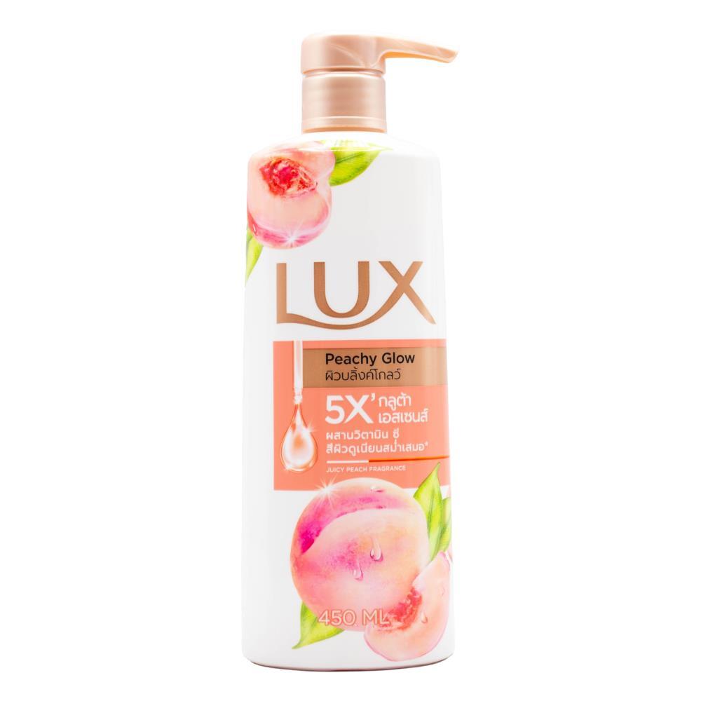 8PK Lux 500ml Body Wash Bath Soap Peachy Glow Juicy Peach Scent