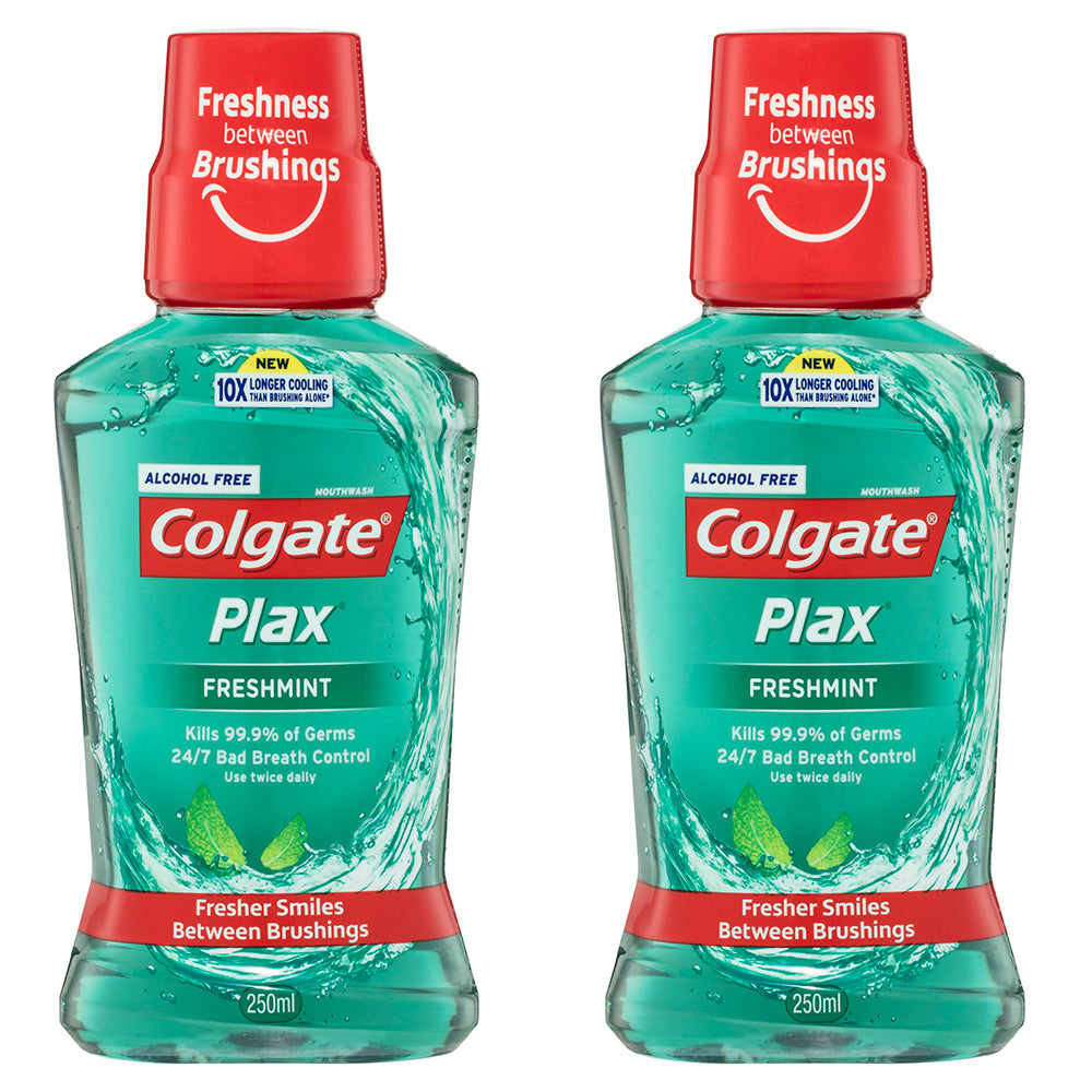 2x Colgate 250ml Plax Freshmint