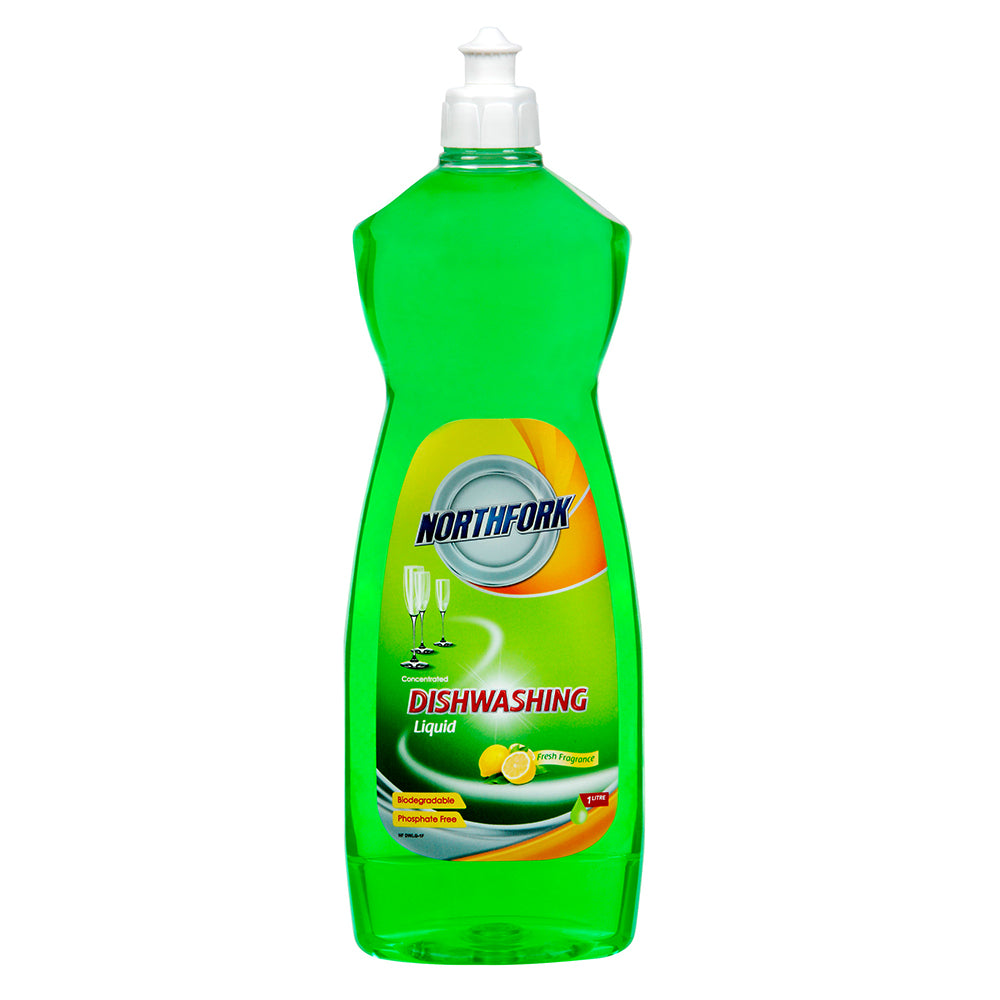 6x Northfork 1L Concentrated Dishwashing Liquid Lemon