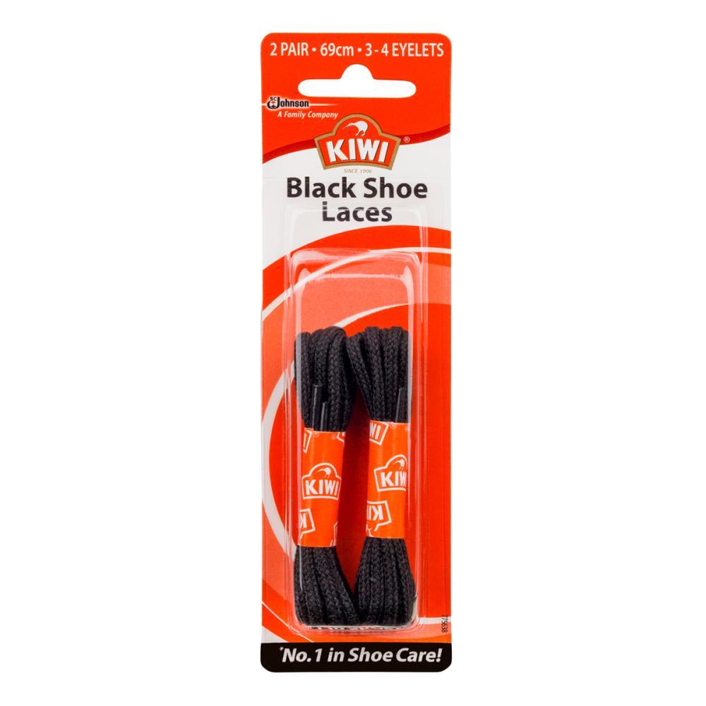 24pc Kiwi Polyester Viscose Boot/Shoe Laces Durable Replacement 69cm Blacpc
