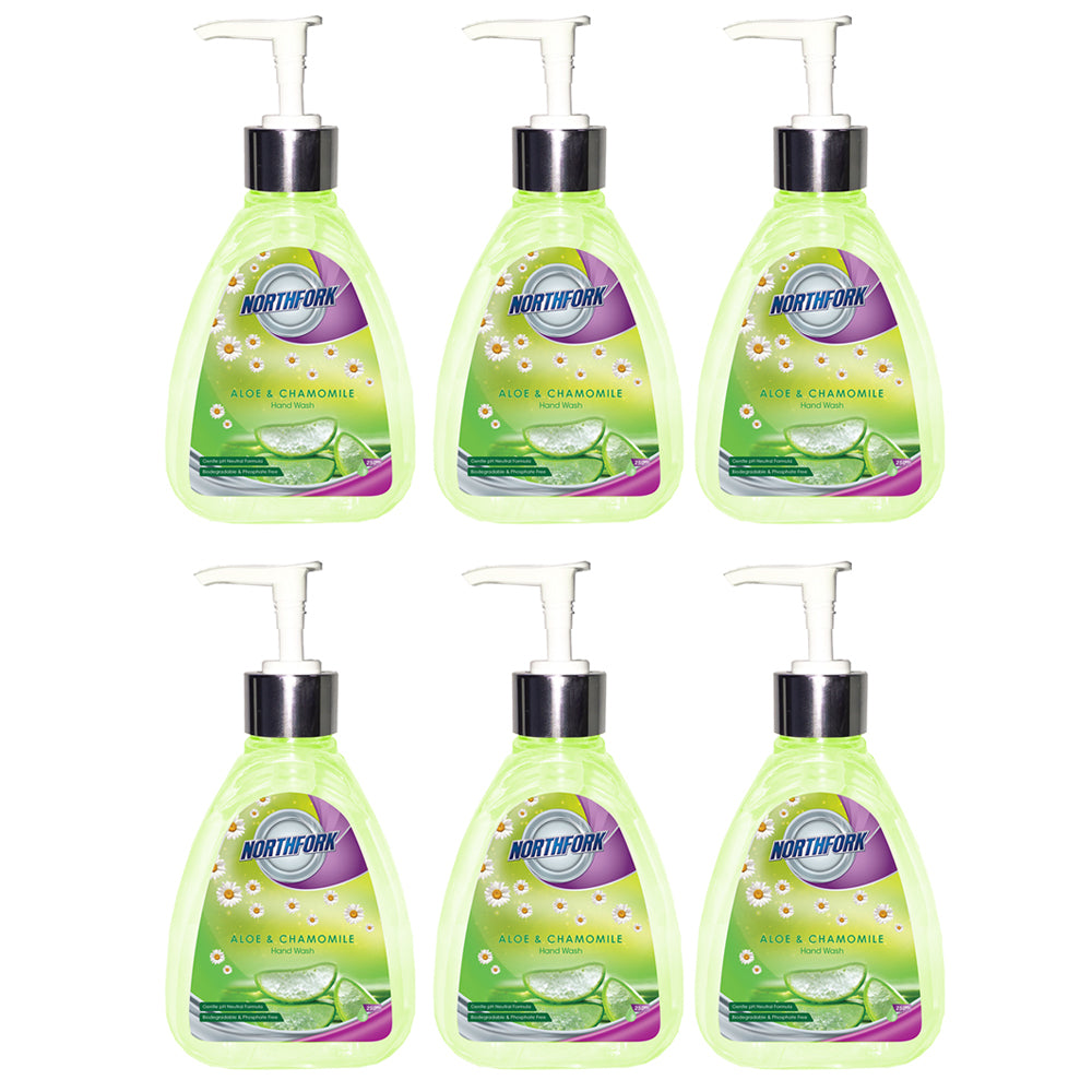 6PK Northfork 250ml Liquid Hand-wash - Aloe Chamomile
