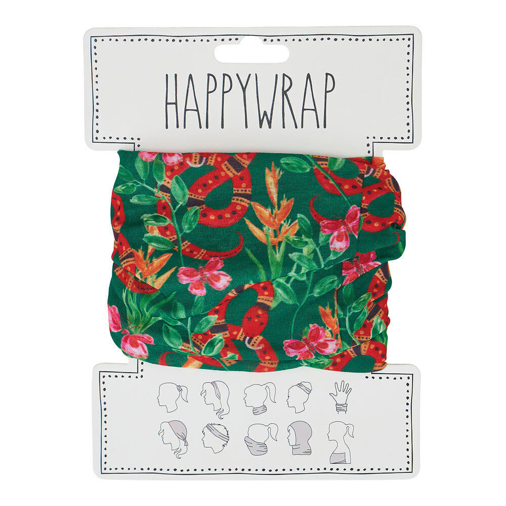 3PK Annabel Trends Happywrap Womens Multipurpose Bandana 50x25cm - Jungle Snake