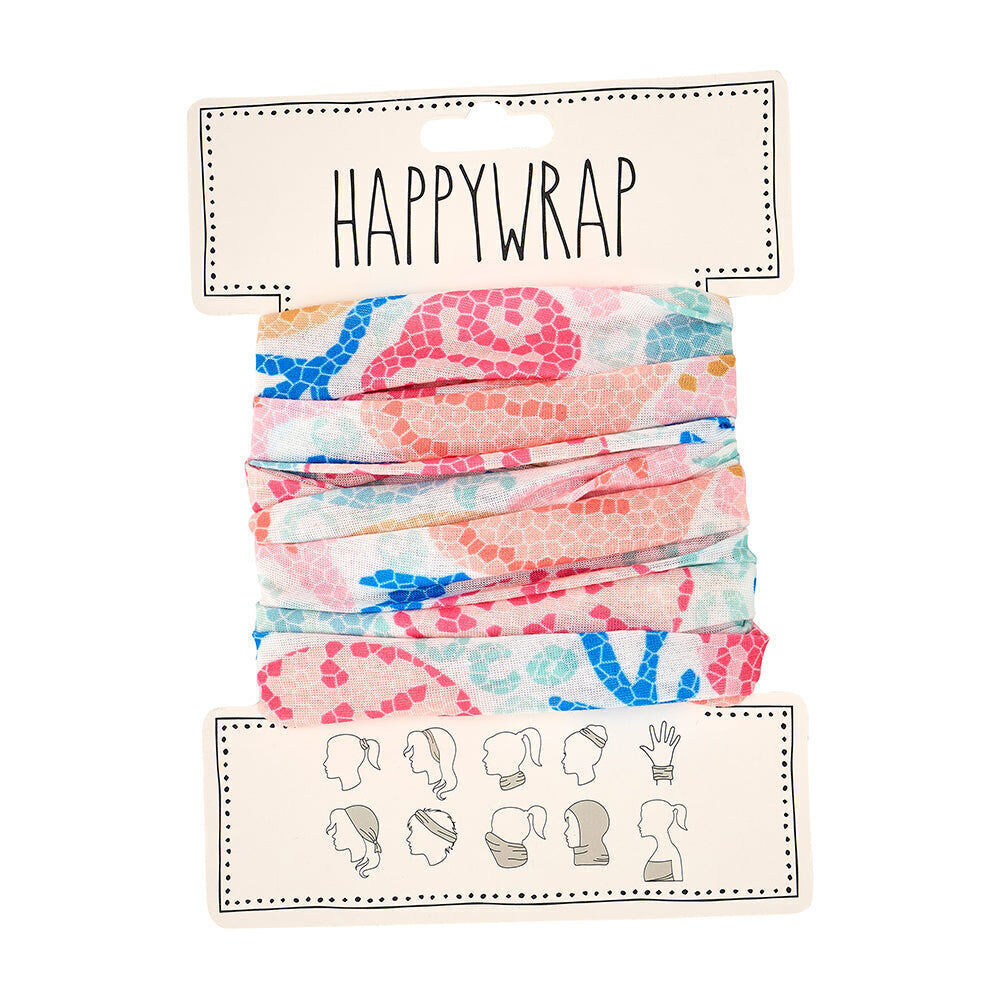 2PK Annabel Trends Happywrap Womens Multipurpose Bandana 50x25cm - Shelly Beach