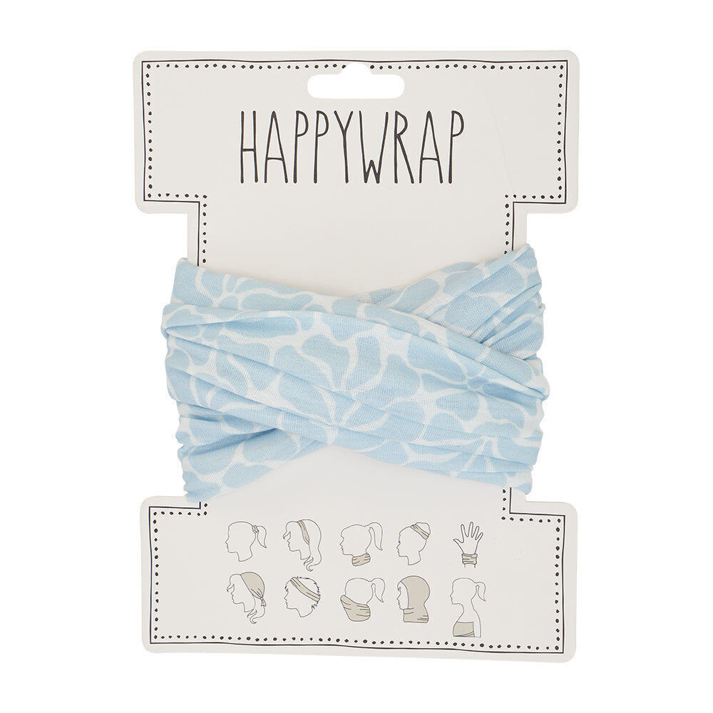 3PK Annabel Trends Happywrap Womens Multipurpose Bandana 50x25cm - Sky Petal