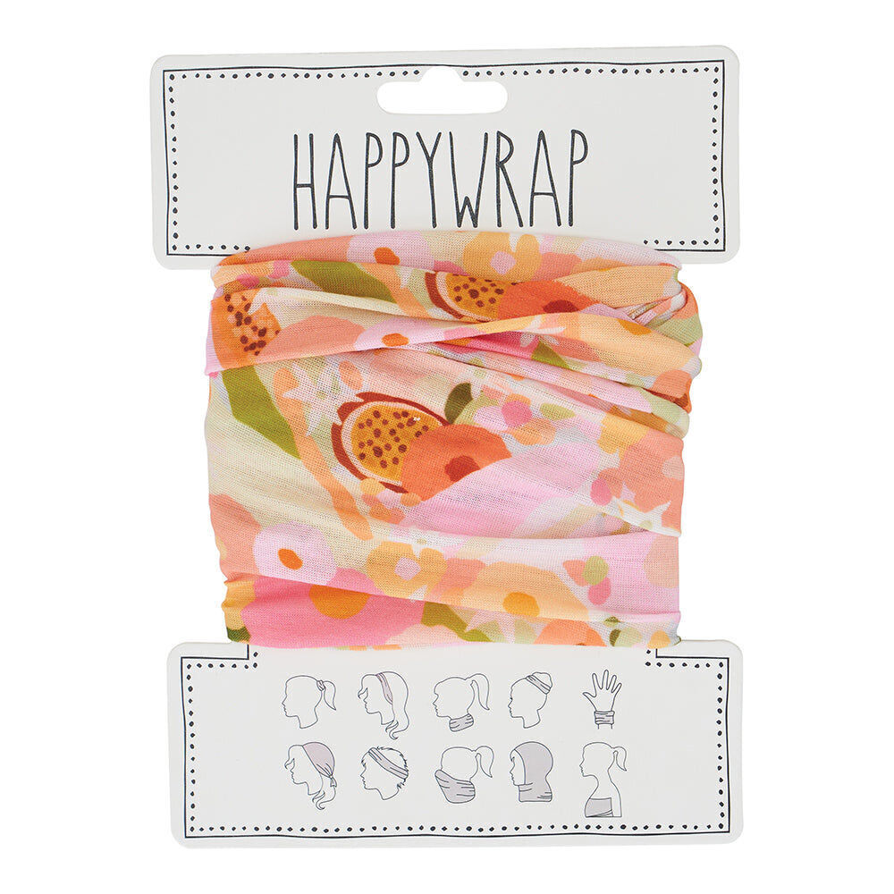 3PK Annabel Trends Happywrap Womens Multipurpose Bandana 50x25cm - Tutti Fruitti