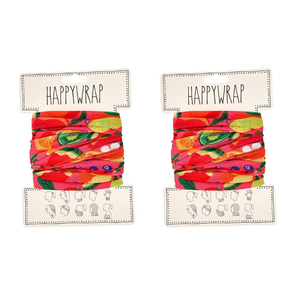 2PK Annabel Trends Happywrap Womens Multipurpose Bandana 50x25cm - Tropicana