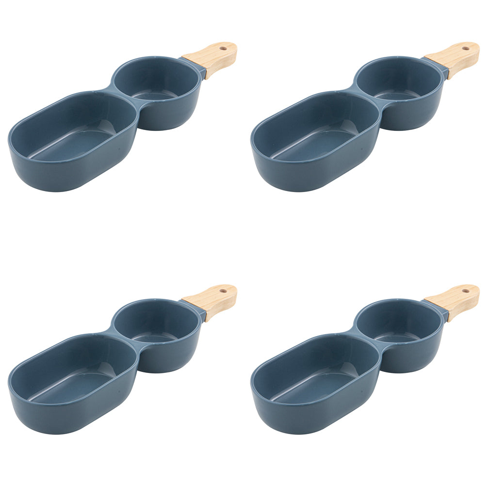 4PK Ladelle Alto Serve & Share 2 Part 34.5x9.5cm Serve Stick - Blue