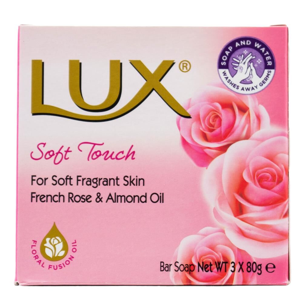 36pc Lux 80g Bar Soap Soft Touch French Rose & Almond Oil