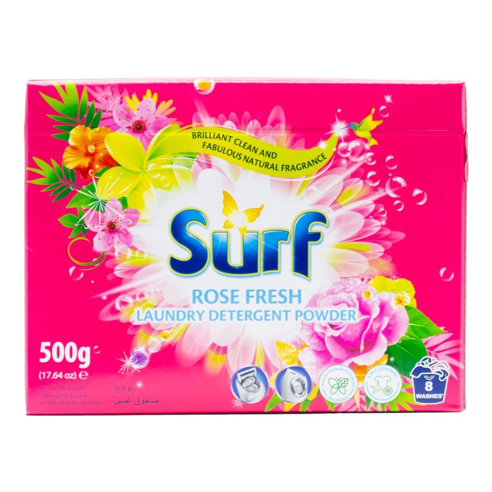 20PK Surf Stain Removal Laundry Detergent Powder Box 500G - Rose Fresh