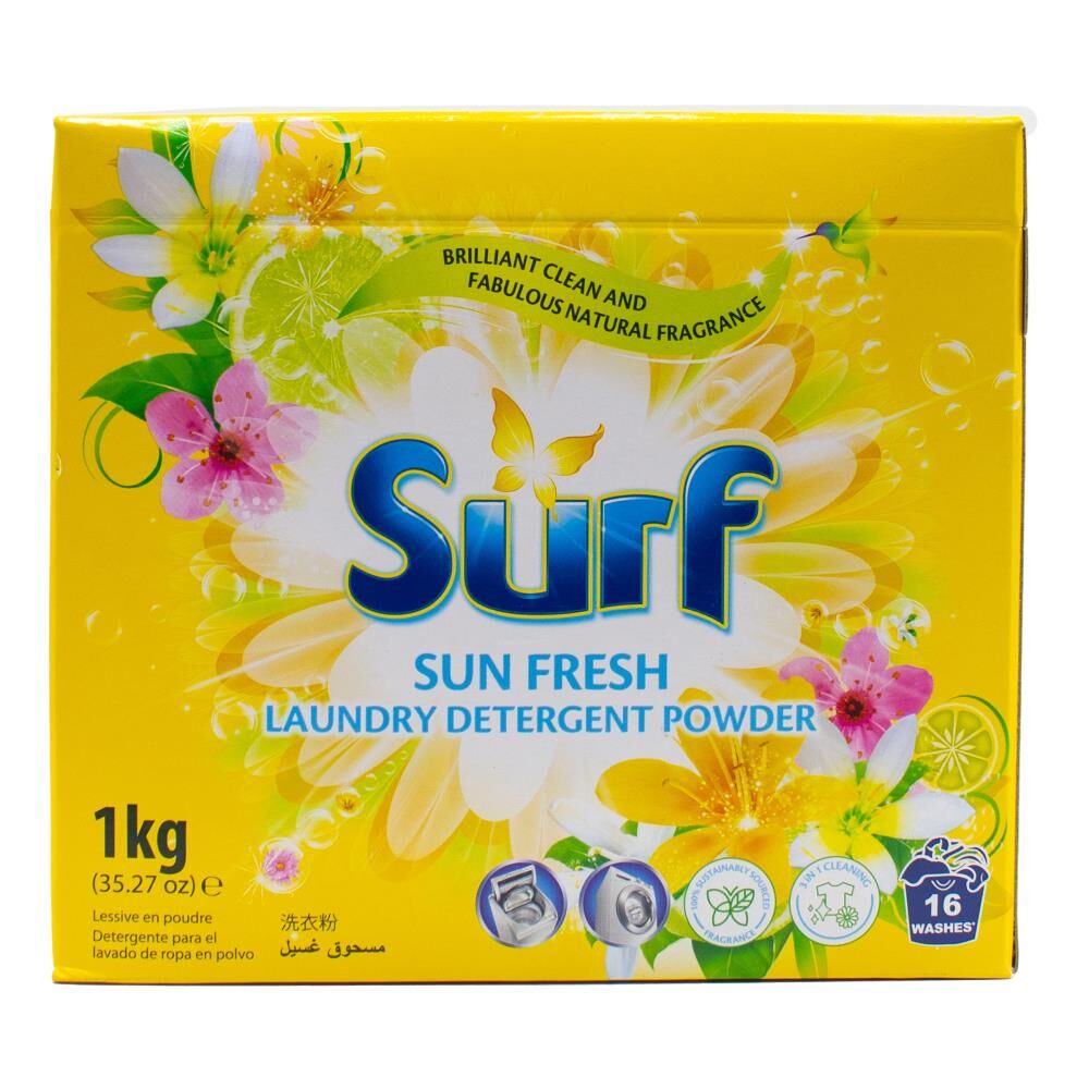 10PK Surf Laundry Stain Removal Detergent Powder 1kg - Sun Fresh