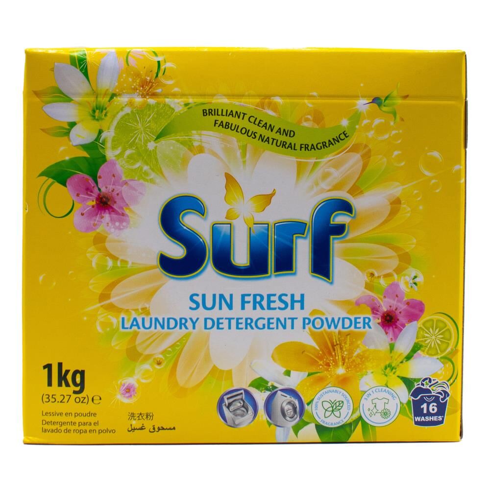 5PK Surf Laundry Stain Removal Detergent Powder 1kg - Sun Fresh