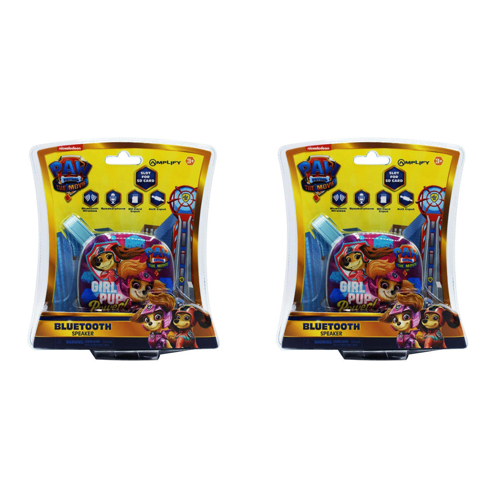 2PK Paw Patrol The Movie Bluetooth Wireless Speaker Girl Pup Power Kids 3y+