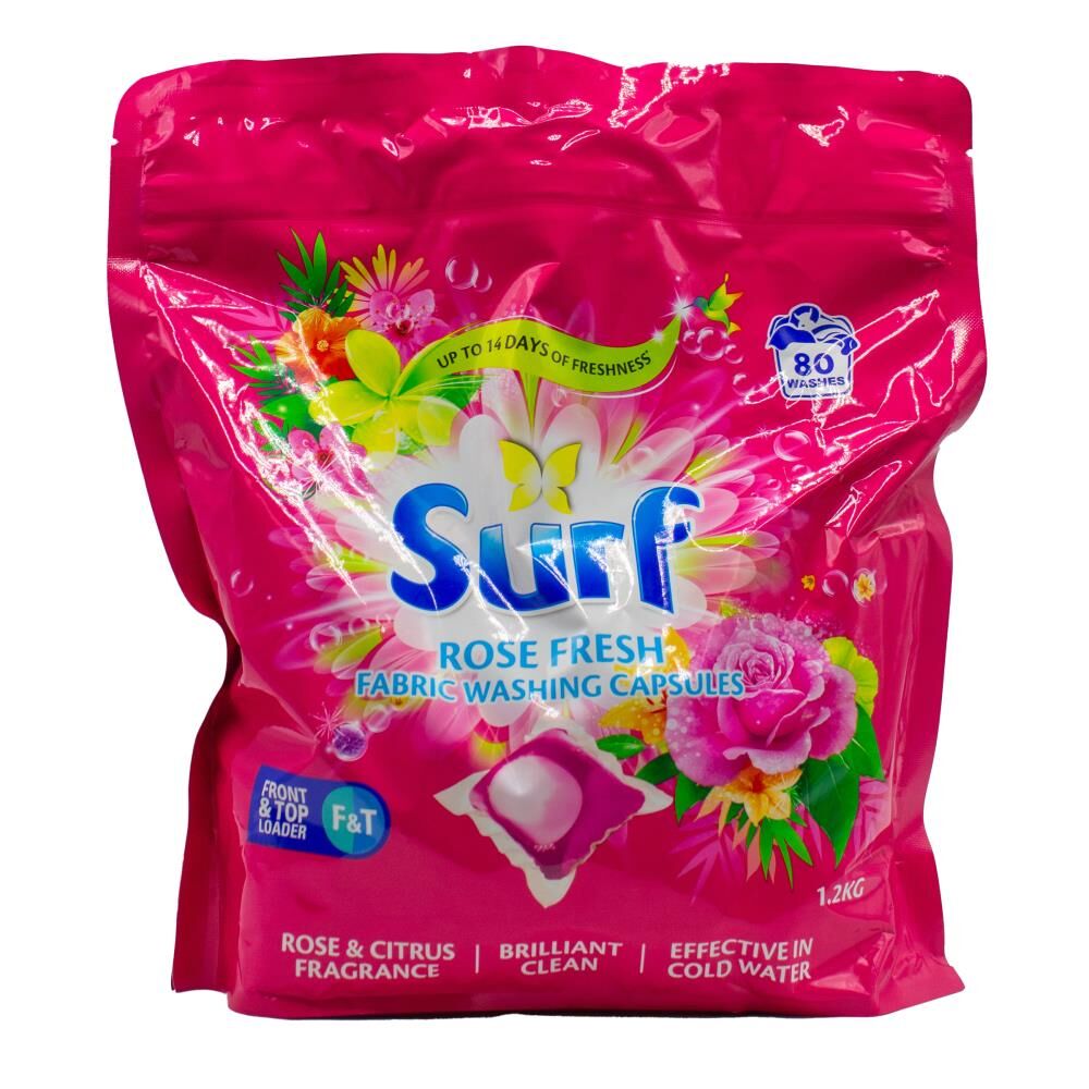 240pc Surf Fabric Washing Capsules Front & Top Loader - Rose Fresh