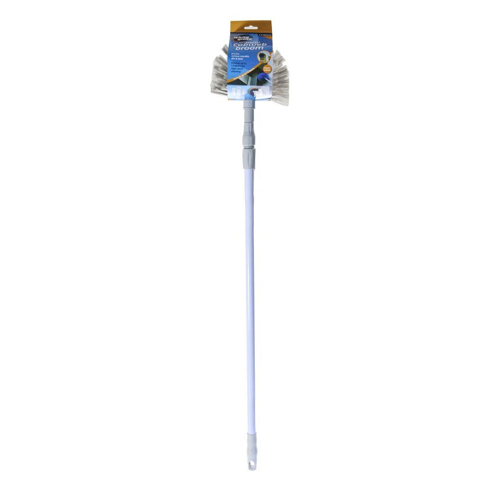 3PK White Glove Cobweb Ball With Extendable Handle 1.5M Assorted